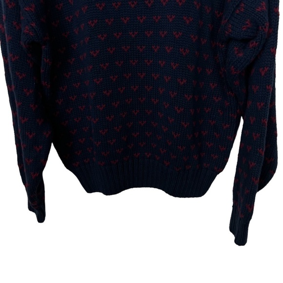Eddie Bauer Vintage Indigo Blue Knit Sweater NWT Large - Picture 6 of 9